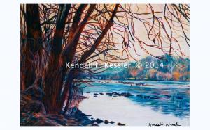 Blue Ridge Parkway Artist is Pleased to sell another print of Fall on the New River and Goats eat Junk...