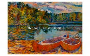 Blue Ridge Parkway Artist is Pleased to sell a Print of Canoes at Mountain Lake and The Dump...
