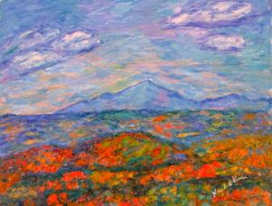 Blue Ridge Parkway Artist is Pleased with latest painting and You are on the Show...