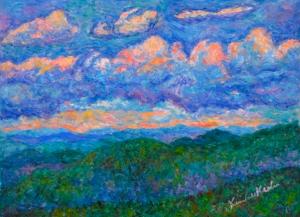 Blue Ridge Parkway Artist is Pleased with Current Painting and Perils of Humpty Dumpty...