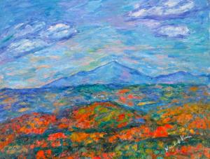 Blue Ridge Parkway Artist is Tearing Herself away from Latest Painting and Bad Dogwood Joke..
