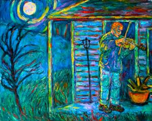 Blue Ridge Parkway Artist is Looking Forward to The Book Signing Party and Fun with The Bird Man...
