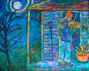Blue Ridge Parkway Artist is Pleased to sell a Print of the cover of Fiddling at Midnight