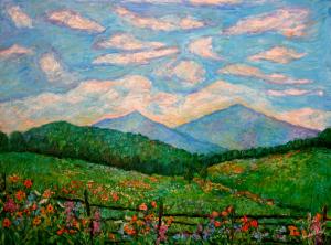 Sold A Print of Swirling Clouds over Peaks of Otter and A Tractor got it...