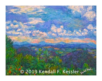 Blue Ridge Parkway Artist Completes Another Blue Ridge Painting...