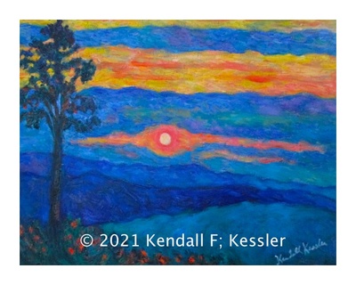 Blue Ridge Parkway Artist is Pleased to Present New Blue Ridge Sunset and Careful with that Door...