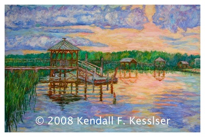 Blue Ridge Parkway Artist  is Pleased to Sell Another Pawleys Island Print and Floral almost done...