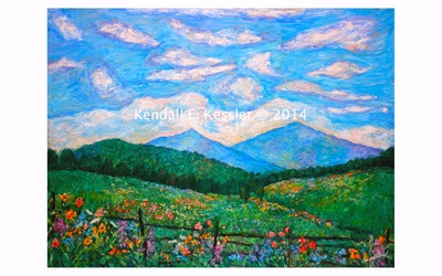 Blue Ridge Parkway Artist is Pleased to Sell Another Print of Cloud Swirl over The Peaks of Otter and Back to the Program...