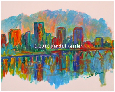 Blue Ridge Parkway Artist is Pleased to Sell another print of Richmond on the James and Good for the Turkey Farmers...