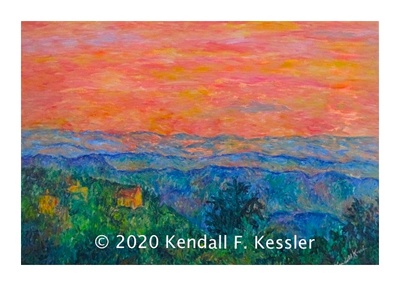 Blue Ridge Parkway Artist is Pleased with Progress on Wintergreen painting and There will be dishes...