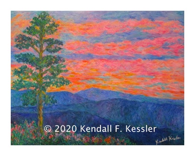 Blue Ridge Parkway is Pleased with Latest Sunset Painting and When Pigs Fly...