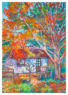 Pleased to sell another print of Claytor Lake Cabin in Fall