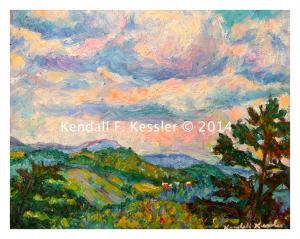 Blue Ridge Parkway Artist is Pleased to Begin New Blue Ridge painting and Please Vote for My work